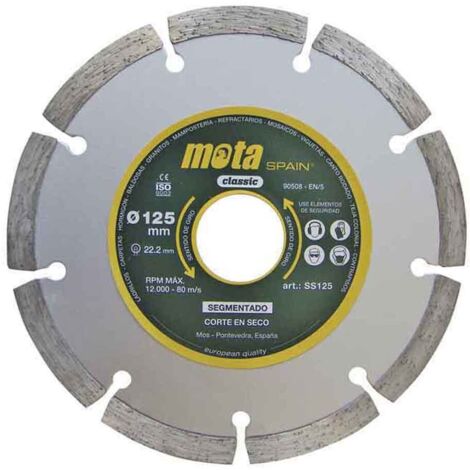 DISCO DIAMANTADO SEGMENTADO. LASER Ø115mm CLP18 SS115 MOTA