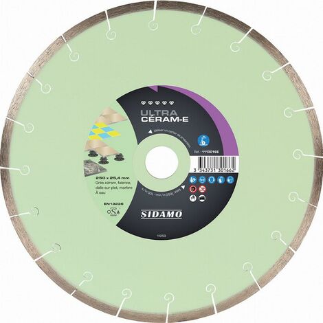 Disco diamantado SIDAMO Ultra Ceram-E - Ø 250 x 25,4 x 8 mm - 11130166