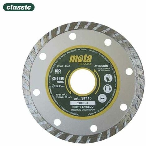 Disco Diamantado Turbo Ø115mm CLP18 ST115 MOTA