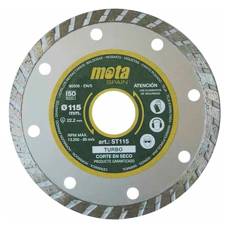 

Disco diamantado turbo 115mm clp18 st115-p - Mota Herramientas