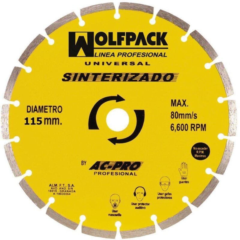 Disco diamantato 115 mm. Lavoro generale