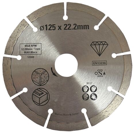 DISCO DIAMANTATO 125MM PER CEMENTO - S/STA38107