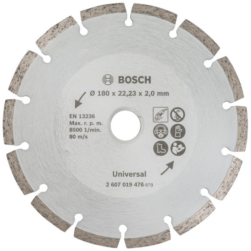 Disco diamantato per materiali da costruzione, diametro: 180 mm