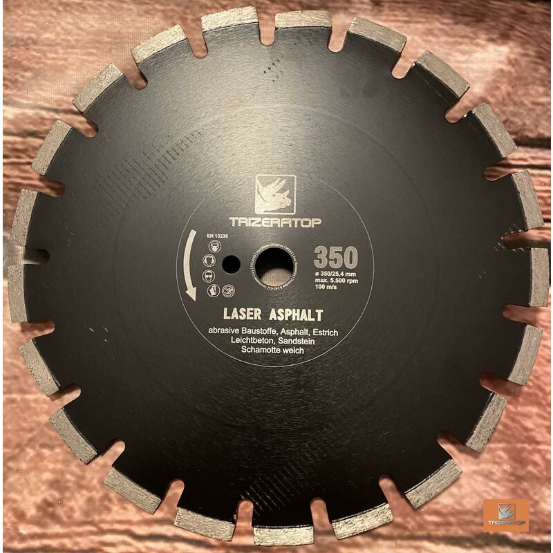 Disco diamantato 350 x Al. 25,4 x Ht. 10mm