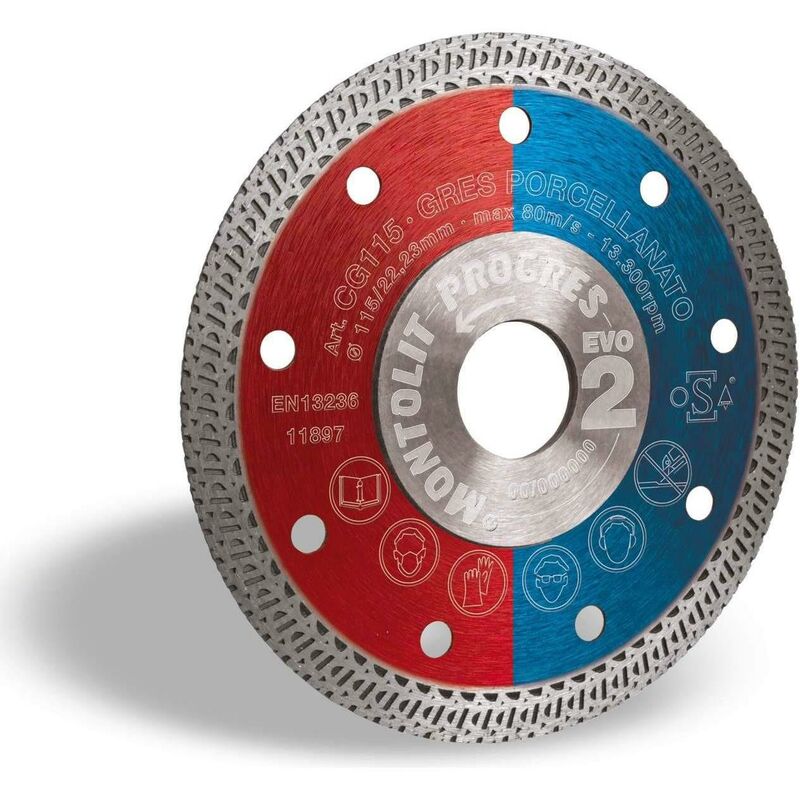 Disco diamantato 115 mm Montolit cermont CG115 per gres e ceramica dura