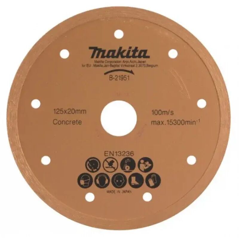 Makita B-21951 Disco diamantato ad umido 125x20 mm corona continua