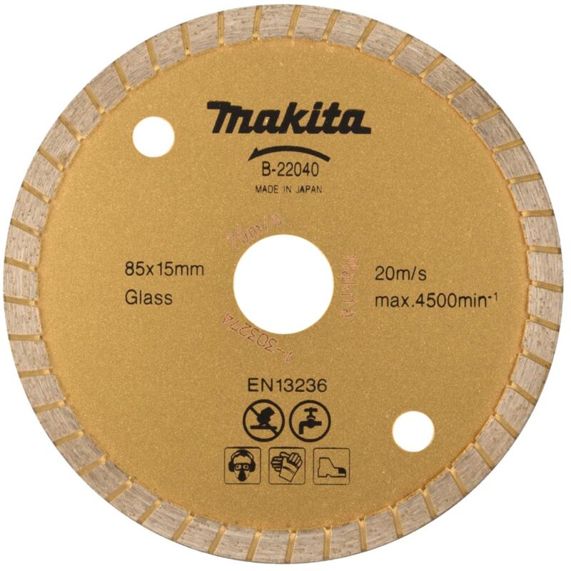Makita - disco da taglio diamantato - taglio a umido - 85 x 15 x 5,2 mm