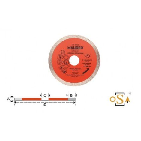 DISCO DIAMANTATO CORONA CONTINUA 115MM MAURER PLUS-CF.BLISTER (EX 86737)