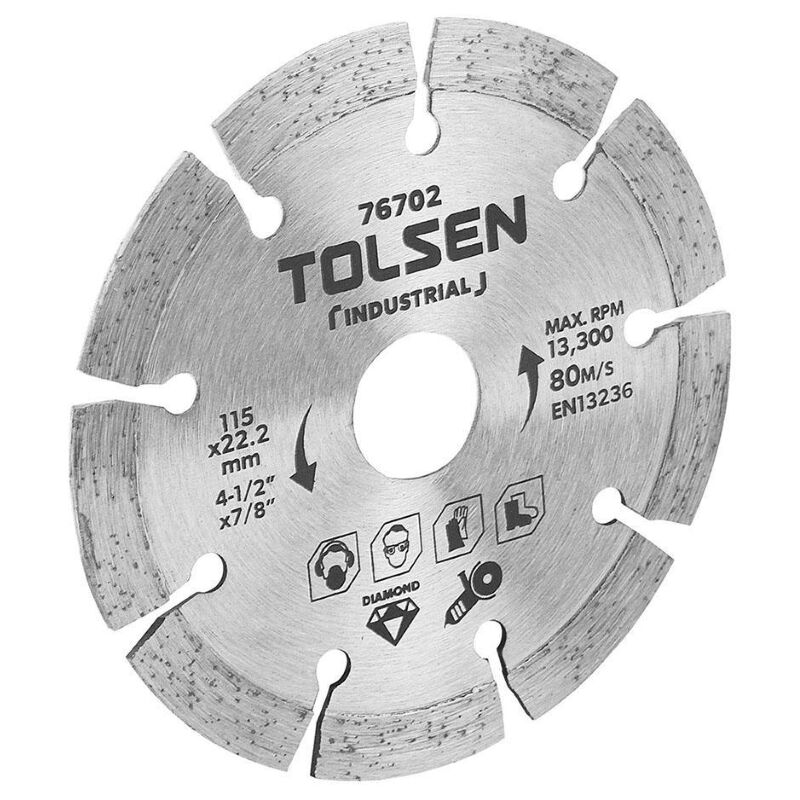 Image of Tolsen - disco diamantato corona segmentata 115X22.2 EN13236