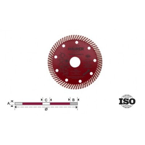 DISCO DIAMANTATO CORONA TURBO/G 115MM MAURER PLUS -CF.BLISTER (EX 93830)