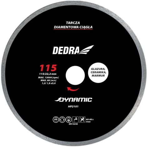 Disco diamantato DEDRA 200 mm - Per piastrelle e ceramica