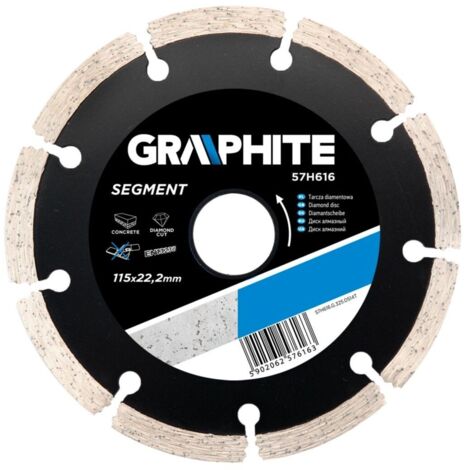 Disco diamantato Graphite 57h616 115 mm segmento 8 mm