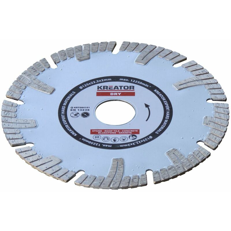 Image of Disco diamantato in cemento armato - Alesaggio 22,2 mm 1 disco 115 mm 2,0 mm Kreator