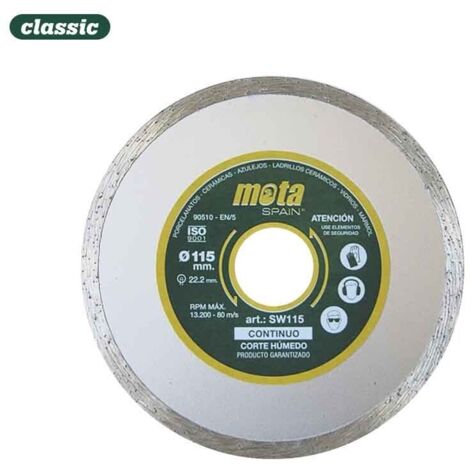 Disco Diamantato Liscio Taglio ad Acqua Ø115mm CLP18 SW115 MOTA
