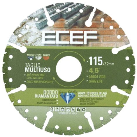 Disco diamantato "Multiusi" ideale per taglio di ferro, cemento e legno