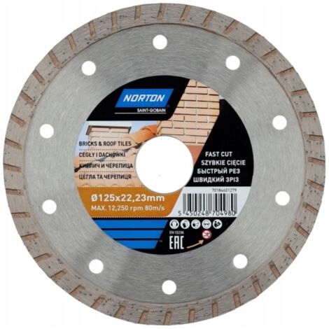 Disco diamantato NORTON BRICKS 125 mm x 22 mm