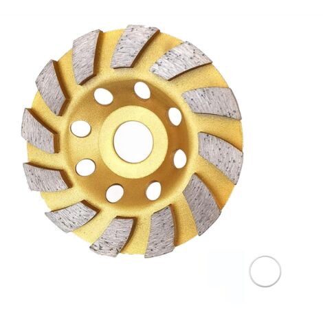 Disco diamantato per calcestruzzo da 115 mm per lucidare e pulire superfici in pietra, calcestruzzo, marmo, roccia e granito, smerigliatrice angolare