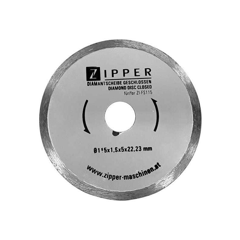 Disco diamantato per ceramica 115 mm Zipper