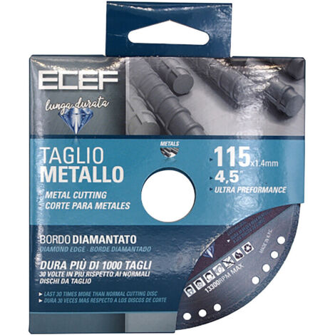 DISCO DIAMANTATO PER TAGLIO METALLO D 115 MM- 1,0 pz