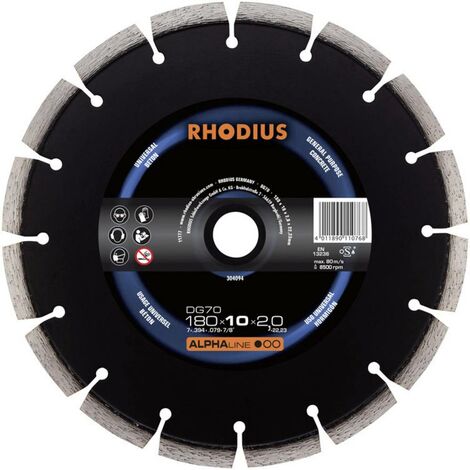 Disco diamantato Rhodius dg70 230 mm taglio a secco e bagnato