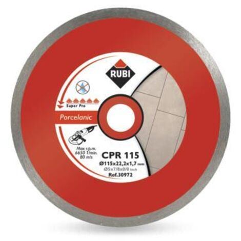DISCO DIAMANTATO RUBI CPR 125 SUPERPRO PER PIASTRELLE IN GRES PORCELLANATO