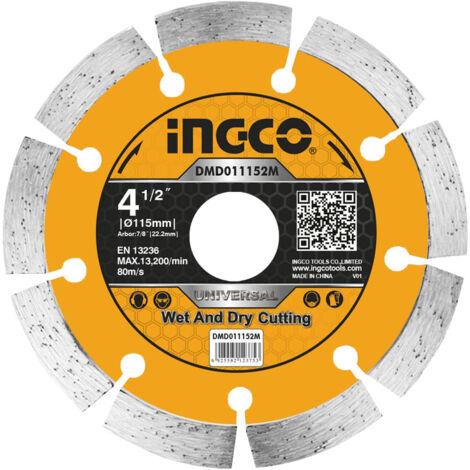 Disco Diamantato Segmentato 115 mm INGCO - Lama 7,5 mm