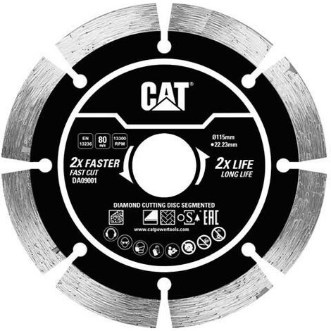Disco diamantato segmentato da 115mm per materiali edili Caterpillar da09001