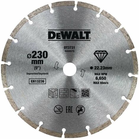 Disco diamantato segmentato DEWALT Ø 230 MM - DT3731