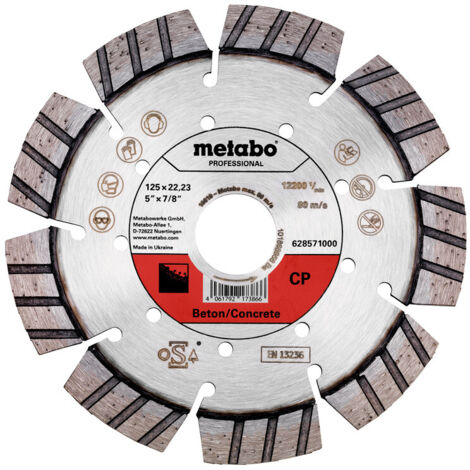 DISCO DIAMANTATO SEGMENTATO PER CEMENTO 12522,23 MM - ME 628571000
