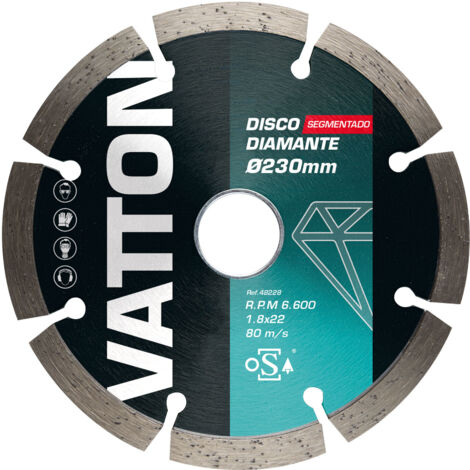 Disco diamantato segmentato Vatton da 230 mm