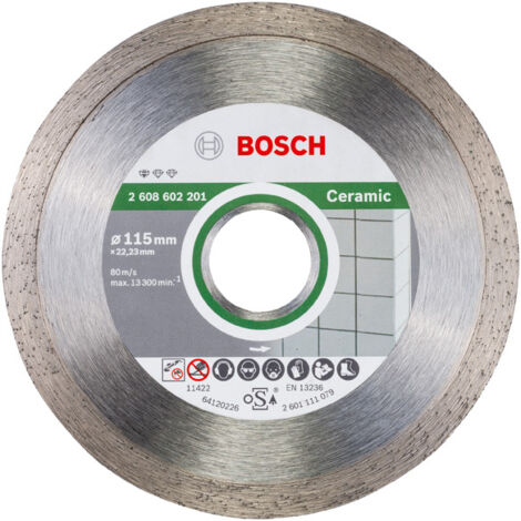 Disco diamantato standard per ceramica, 115 x 22,23 x 1,6 x 7 mm, confezione da 10