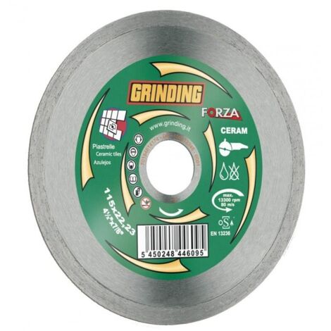 Disco diamantato x ceramica corona liscia taglia piastrelle 115 mm grinding 1,7