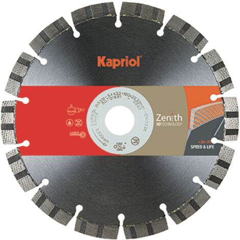 DISCO DIAMANTATO ZENITH 3D GM-BB PER SCANALTURA CEMENTO FLEX Ø150mm KAPRIOL