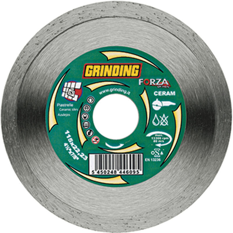 Defibrico - Dischi Diamantati 'Forza' Per Ceramica ø Mm.115 - ø mm.115x1,7 foro 22,2 corona continua liscia