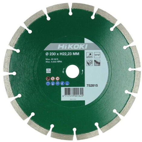 Disco Diamante 125x22,2x10 mm Universal PREMIUM general obra HIKOKI 752812