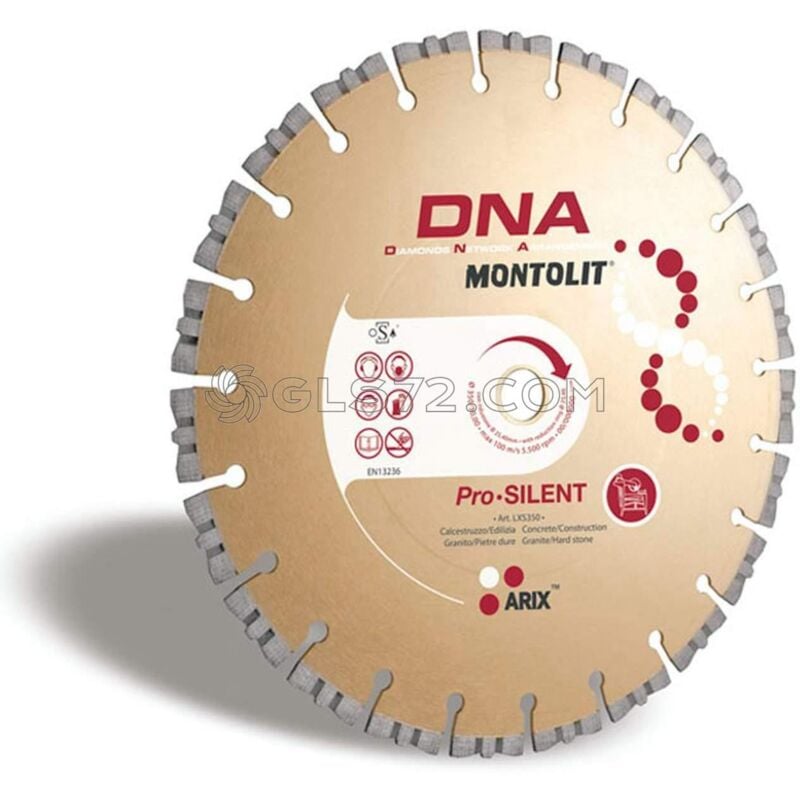 

DISCO DIAMANTE 350 MM HORMIGÓN GRANITE PIETRAS DURAS DNA LXS350 - Montolit