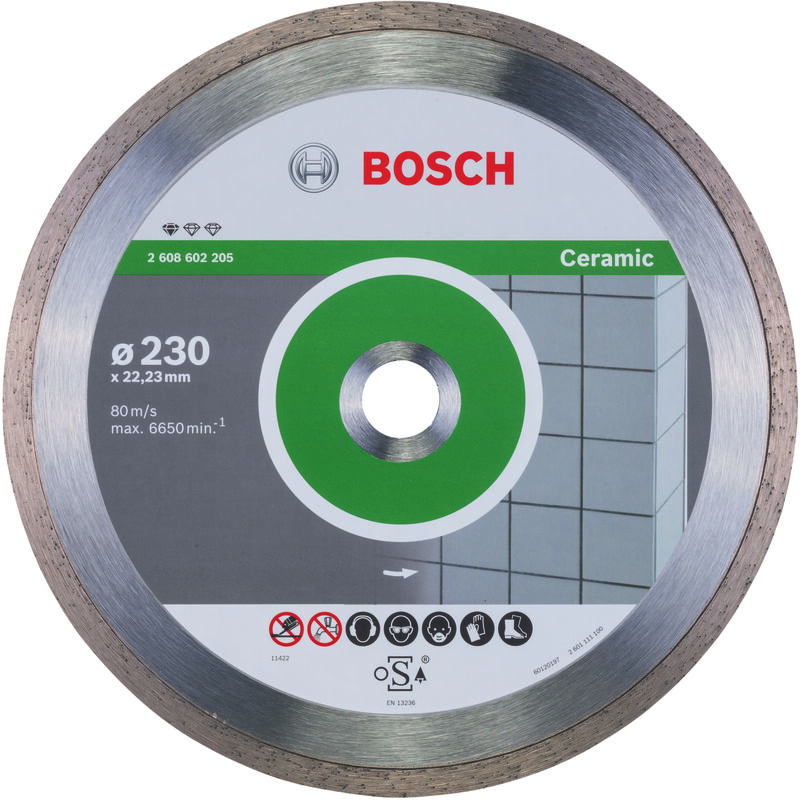 

BOSCH 2608602205 Disco tronzador diamante Standard Ceramic 230x22,23x1,6x7