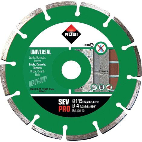 Disco diamante general obra segmentado Rubi SEV PRO segmentado230mm230mm segmentado