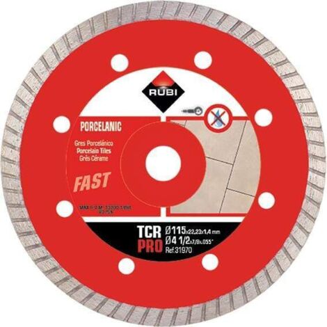 Disco diamante gres porcelánico TCR de Rubi 115m115m