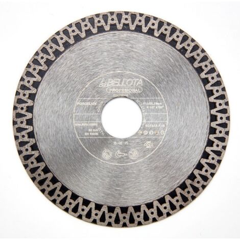 Bellota – Disco de diamante porcelanato 115mm – Corte limpio en porcelanato fino – Diámetro de orificio 22.23mm – Herramienta para amoladora