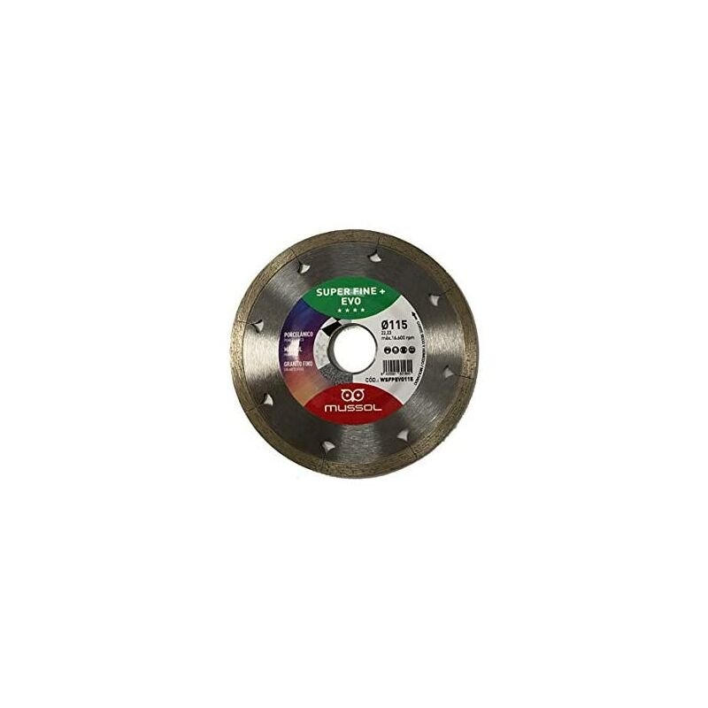 

Disco diamante porcelánico WSFPEVO 115MMX22X2 - Mussol