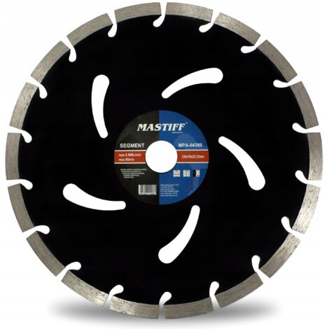 Disco diamante segmentado 230mm x 22.2mm para bloques de hormig贸n