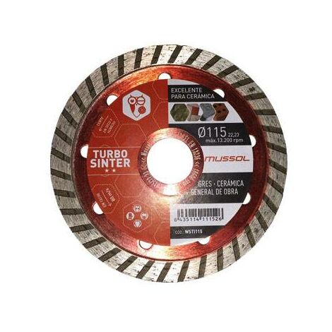 Disco Diamante Turbo Sinter 10 115mm Wtsi115
