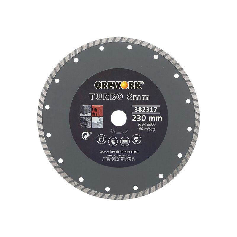

Disco diamante turbo 230 mm 8mm - Orework