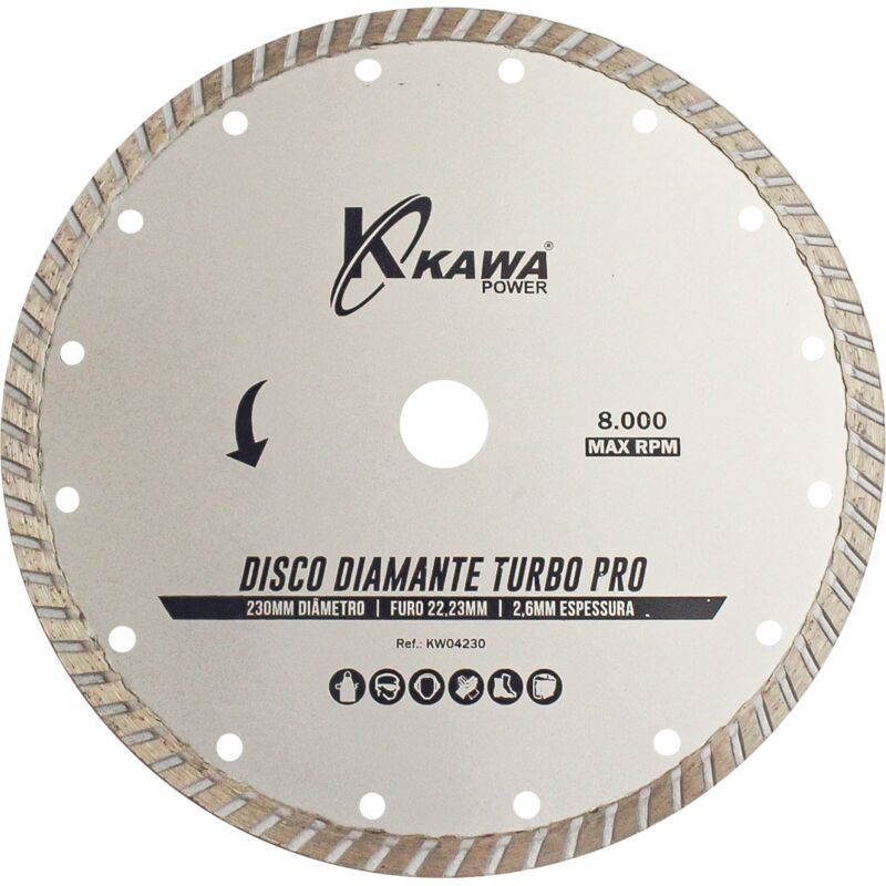 Disco de corte de diamante turbo pro ø 230 mm - Kawapower