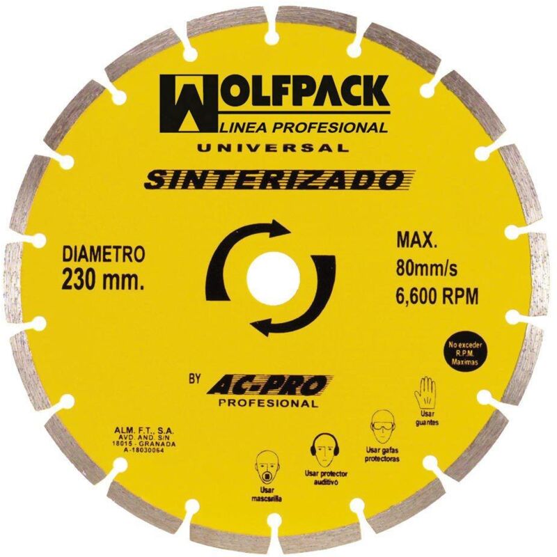 

Disco diamante 230 mm. general obra segmentado sinterizado