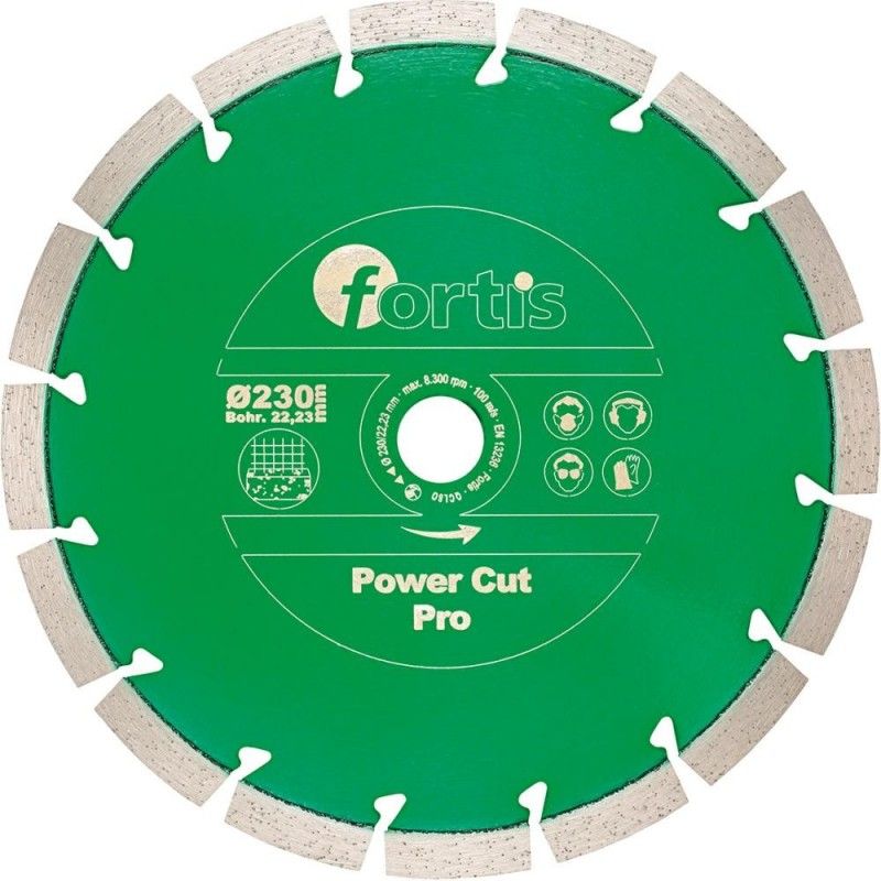 

Disco diamantee Power Cut Pro Ø 115 mm segmentoo láser 12 mm escariado 222 mm FORTIS