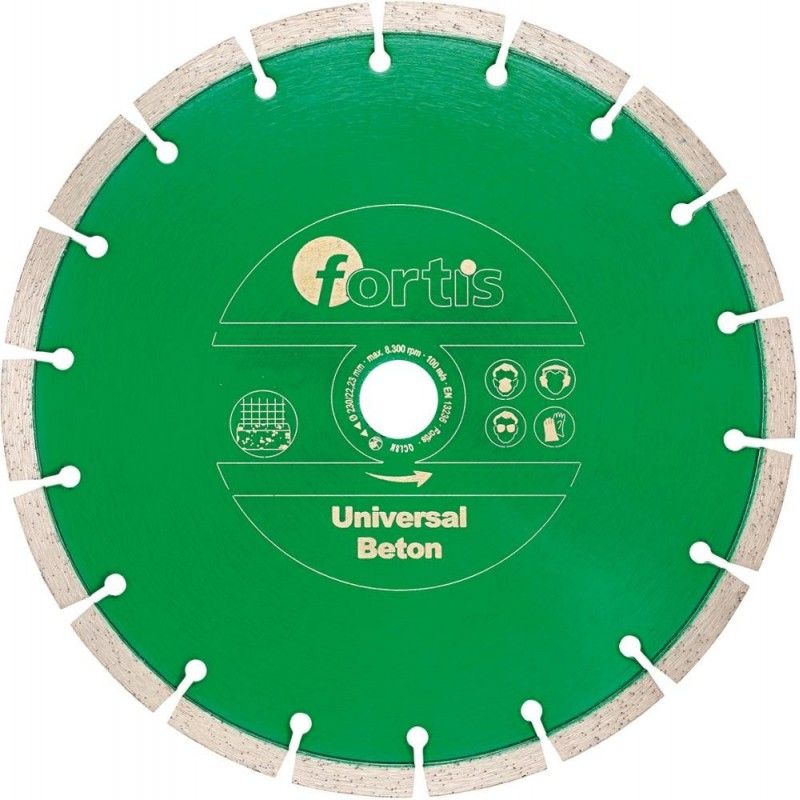 

Disco diamantee Universal hormigón Ø 230 mm gesintert 10 mm escariado 222 mm FORTIS