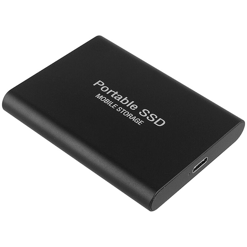 

Disco duro movil de 1 TB tipo C USB3.1 SSD portatil a prueba de golpes Aleacion de aluminio Unidad de estado solido Negro, Negro, 1 TB