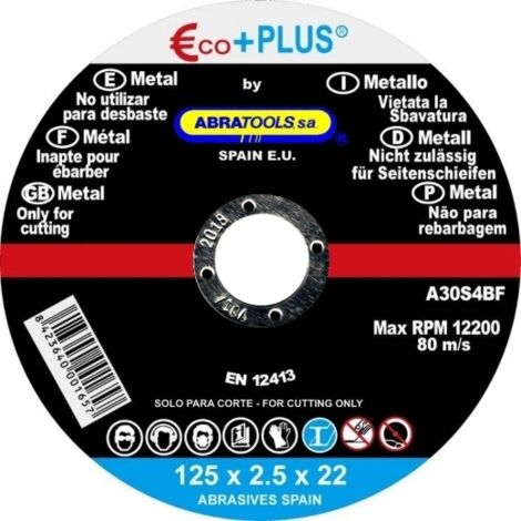 Disco E+P C.ACERO A30S E+P C.ACERO 125X2,5X22 A30S